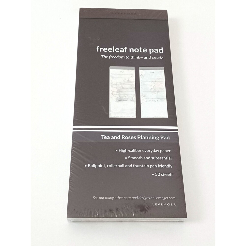 Levenger Freeleaf Notepad‎ Tea & Roses Planning Pad 2 Pack 50 Sheets Each
